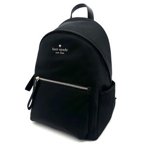Kate Spade Chelsea Nylon Medium Backpack Black/Gold (NWT)